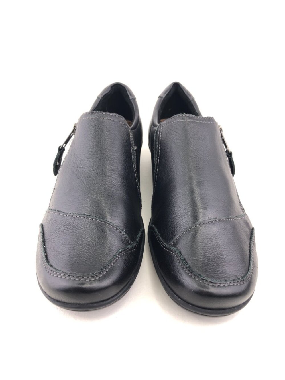 Taos Character Black Leather Zip Casual Flats 9.5 - Picture 4 of 12